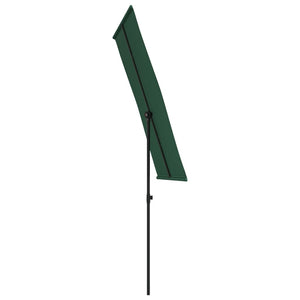 Ombrellone mobile da giardino da esterno con palo in alluminio 180 x 130 cm verde 02_0008216