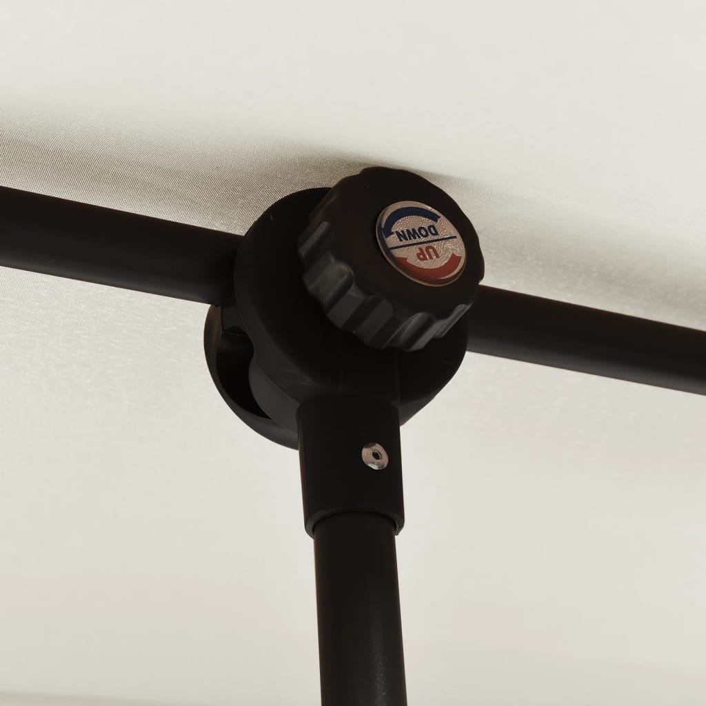 Ombrellone da Esterni Palo in Alluminio 180x110cm Bianco Sabbia 47329