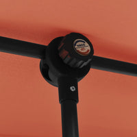 Ombrellone da esterno con palo in alluminio 180 x 130 cm arancione 02_0008218