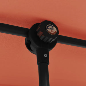 Ombrellone da esterno con palo in alluminio 180 x 130 cm arancione 02_0008218