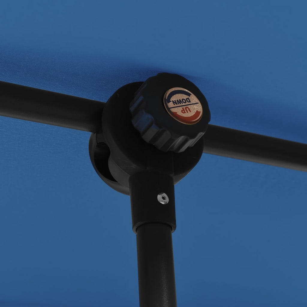 Ombrellone da Esterni con Palo in Alluminio 180x130 cm Azzurro  cod mxl 54599