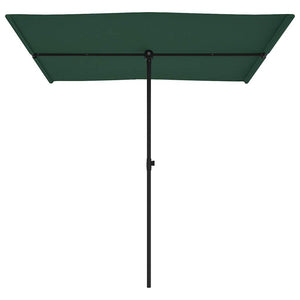 Ombrellone da Giardino con Palo in Alluminio 2x1,5 m Verde 47336