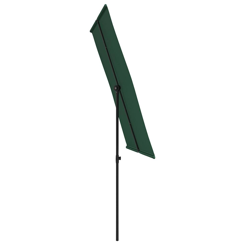 Ombrellone da Giardino con Palo in Alluminio 2x1,5 m Verde 47336