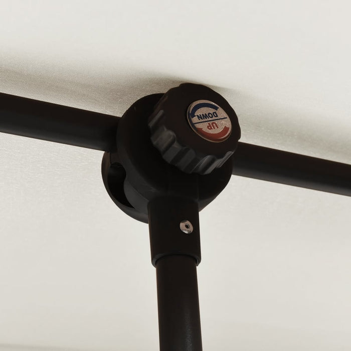 Ombrellone da esterno con palo in alluminio 2 x 1,5 mt bianco sabbia 02_0021267