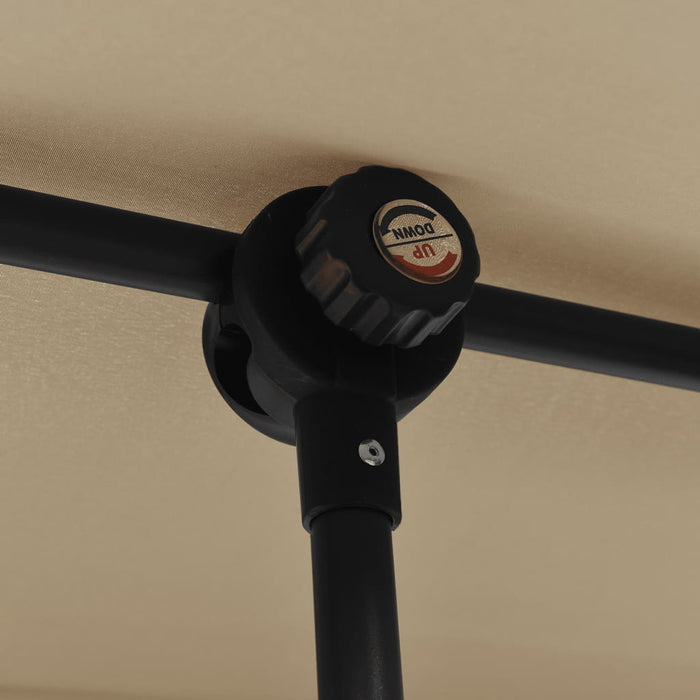 Ombrellone da esterno con palo in alluminio 2 x 1,5 m tortora 02_0008229