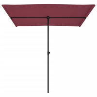 Ombrellone da esterno con palo in alluminio 2 x 1,5m rosso bordeaux x 02_0008232