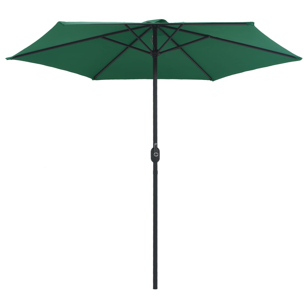 Ombrellone da Giardino con Palo in Alluminio 270x246 cm Verde 47344