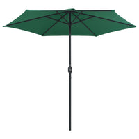 Ombrellone da Giardino con Palo in Alluminio 270x246 cm Verde 47344