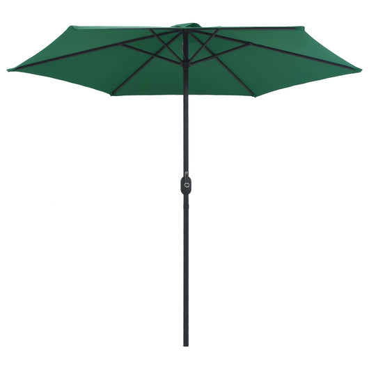 Ombrellone da Giardino con Palo in Alluminio 270x246 cm Verde 47344