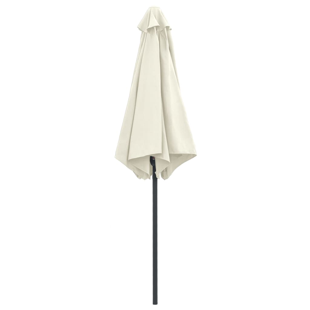 Ombrellone da Esterni Palo in Alluminio 270x246cm Bianco Sabbia cod mxl 15555