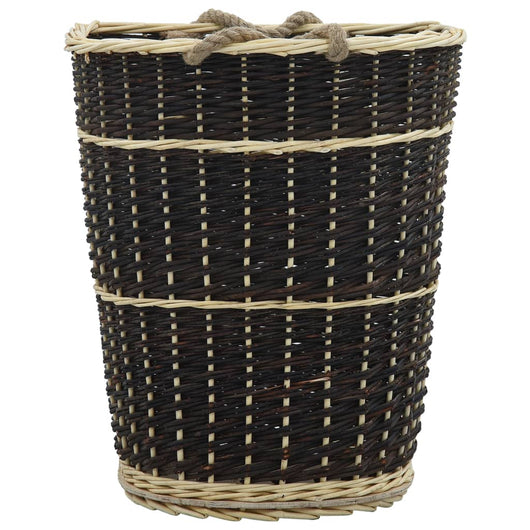 Cesta per Legna con Spallacci 50x44x58cm Salice Naturale 286974