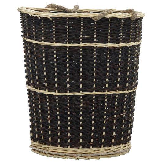 Cesta per Legna con Spallacci 50x44x58cm Salice Naturale 286974