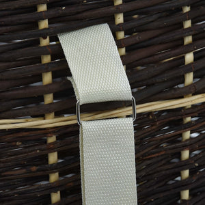 Cesta per Legna con Spallacci 57x51x69cm Salice Naturale 286975