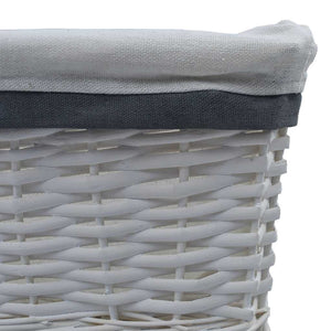 Set Cestini Impilabili 3 pz Bianchi in Salice 286976