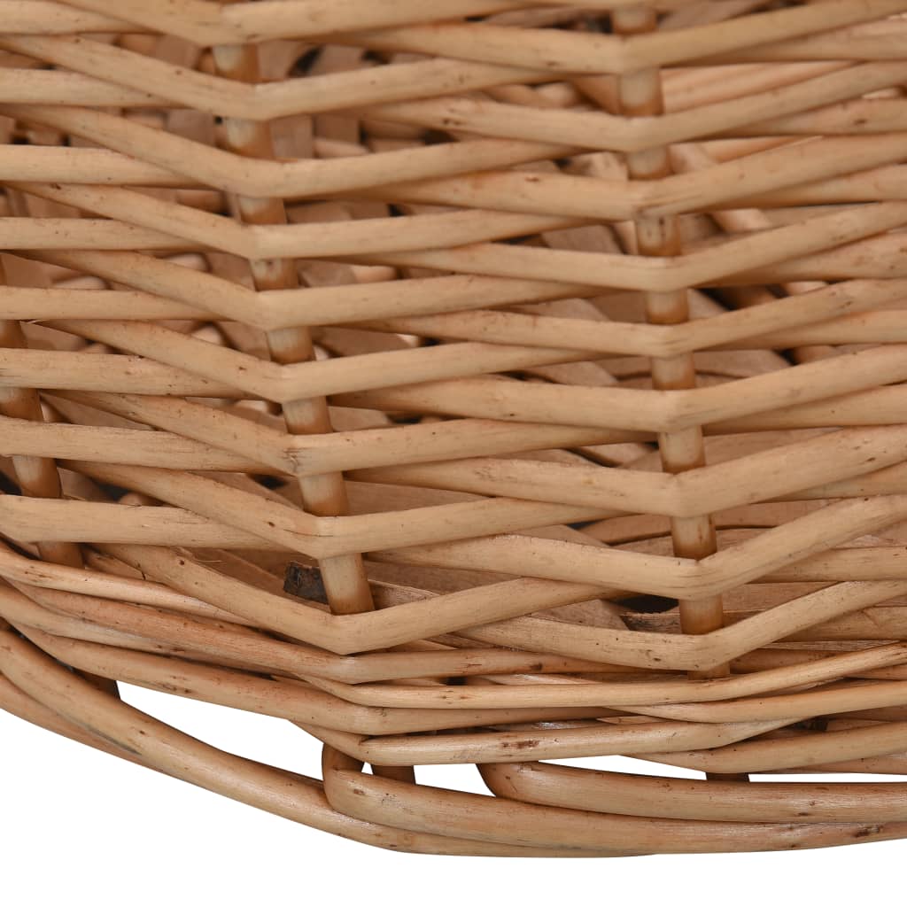 Cesta per Legna con Maniglie 78x54x34cm Salice Naturale 286983