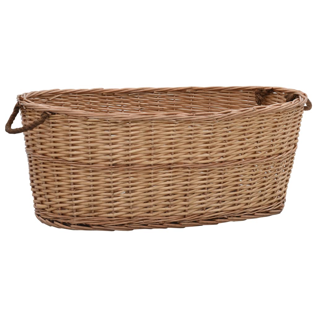 Cesta per Legna con Maniglie 88x57x34cm Salice Naturale cod mxl 43320