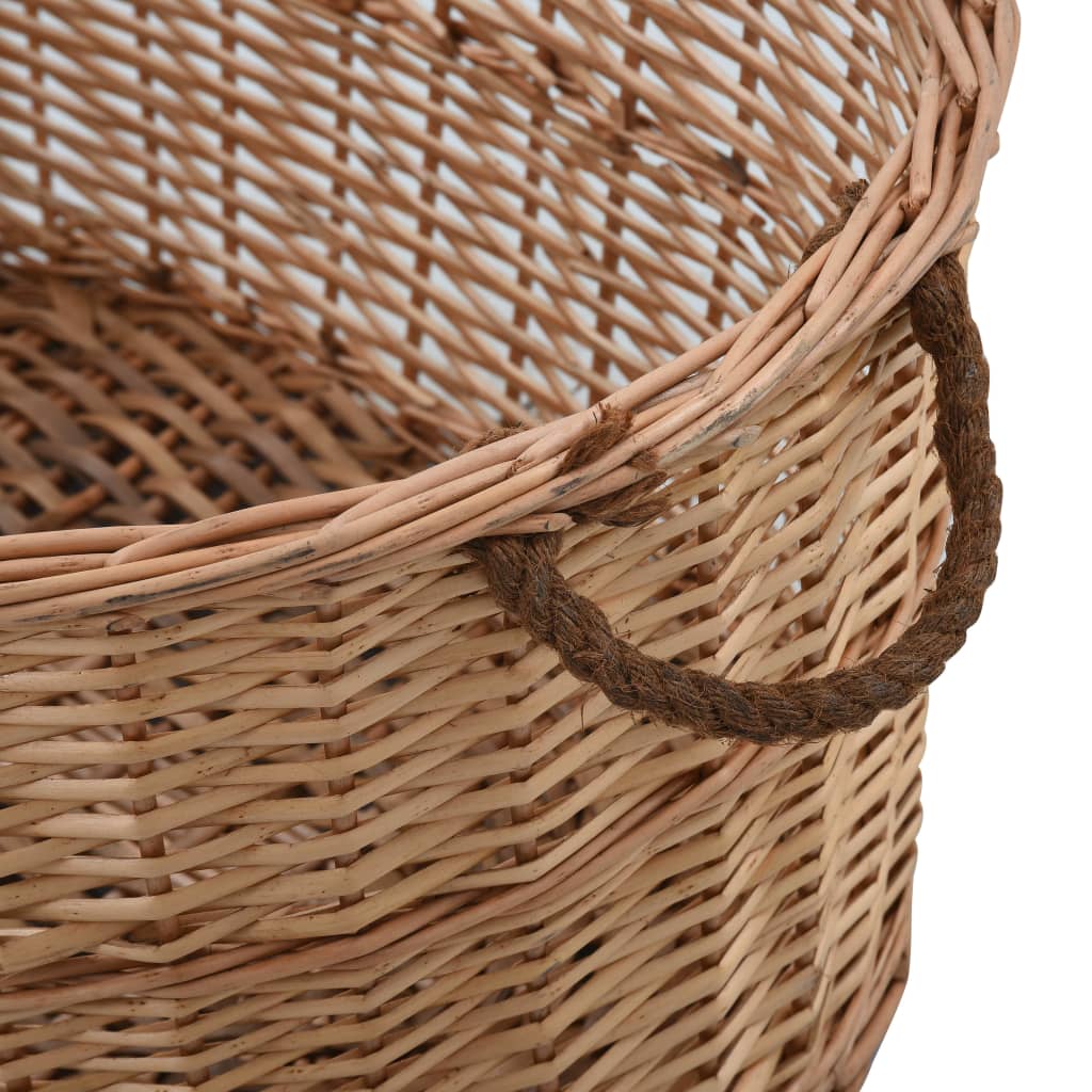 Cesta per Legna con Maniglie 88x57x34cm Salice Naturale cod mxl 43320