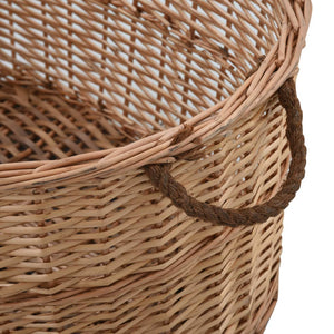 Cesta per Legna con Maniglie 88x57x34cm Salice Naturale cod mxl 43320