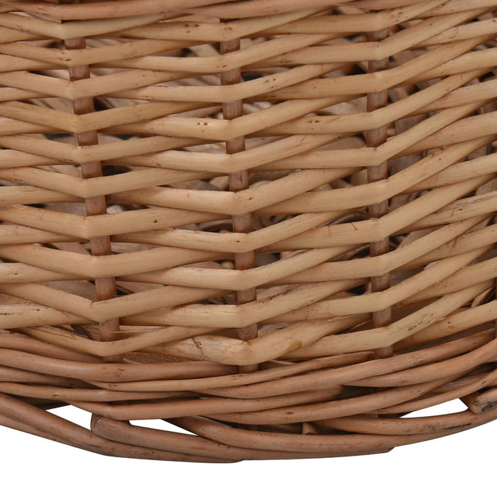 Cesta per Legna con Maniglie 88x57x34cm Salice Naturale cod mxl 43320