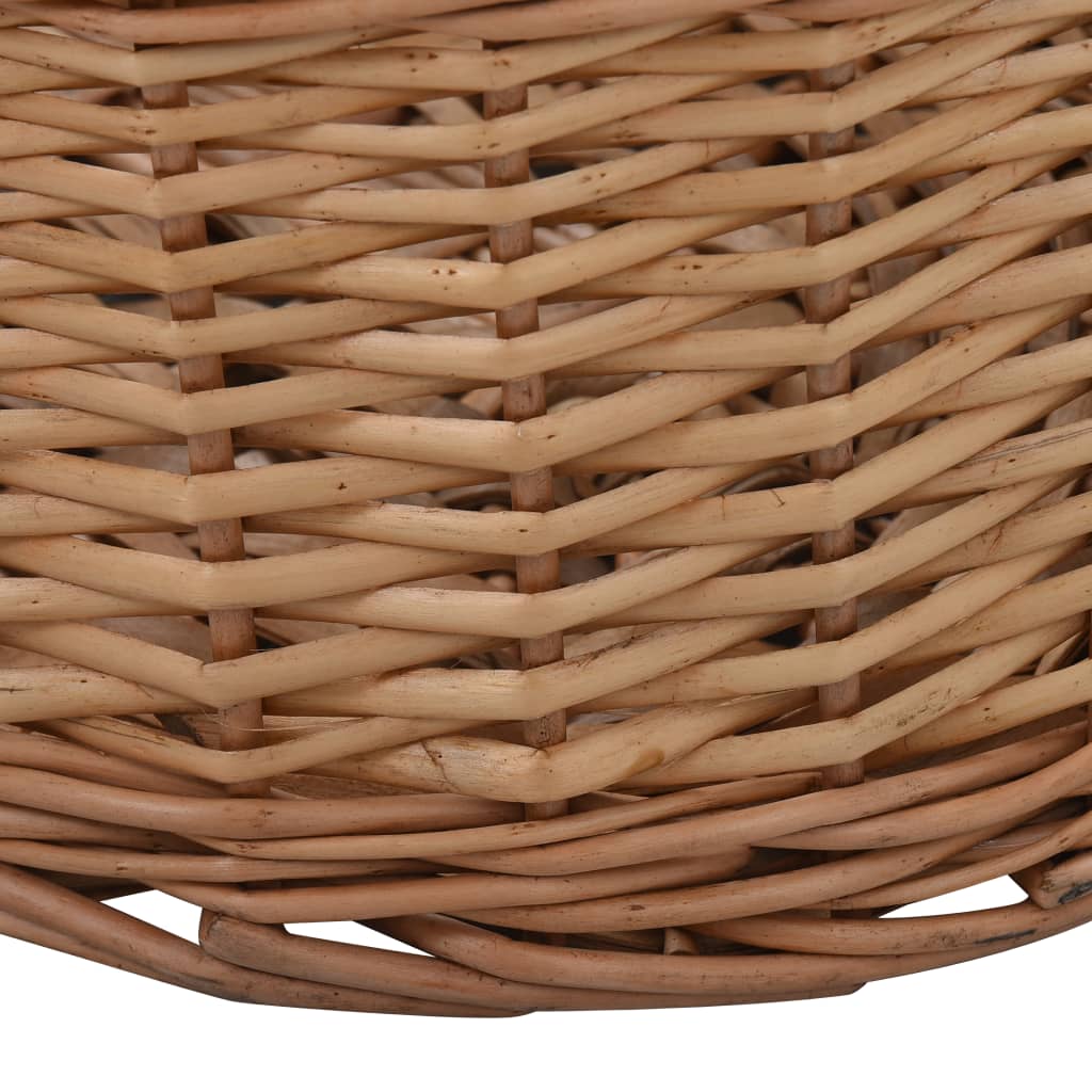 Cesta per Legna con Maniglie 88x57x34cm Salice Naturale 286984
