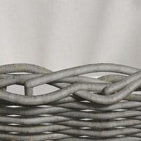 Cesta per Legna con Maniglie 59x42x28 cm Salice Grigia 286985