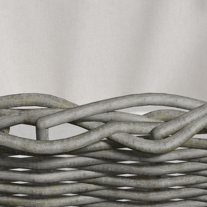 Cesta per Legna con Maniglie 59x42x28 cm Salice Grigia 286985