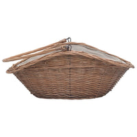 Cesta Legna da Ardere con Manico 60x44x55 cm Naturale in Salice 286988