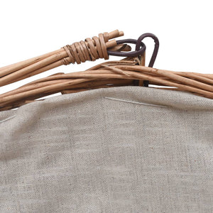 Cesta Legna da Ardere con Manico 60x44x55 cm Naturale in Salice 286988