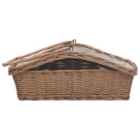 Cesta Legna da Ardere con Manico-Cestino per Legna 61,5x46,5x58cm Marrone Salice