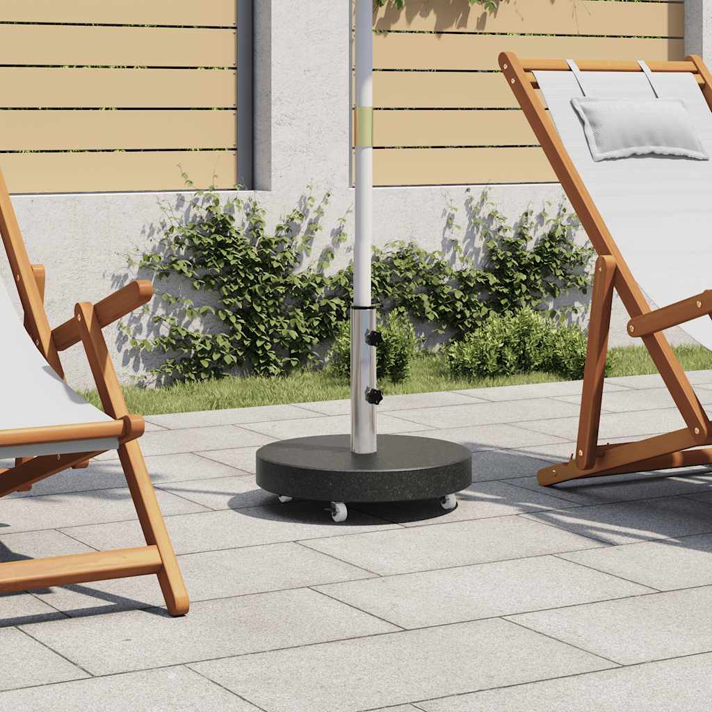 Base per Ombrellone in Granito 30 kg Circolare Nera 48564