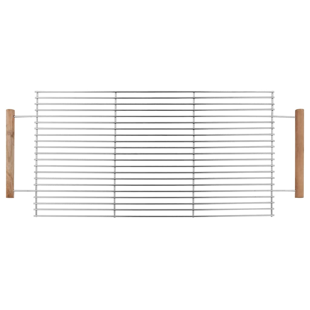 Griglia per Barbecue a Carrello XXL Acciaio Inox con 2 Ripiani