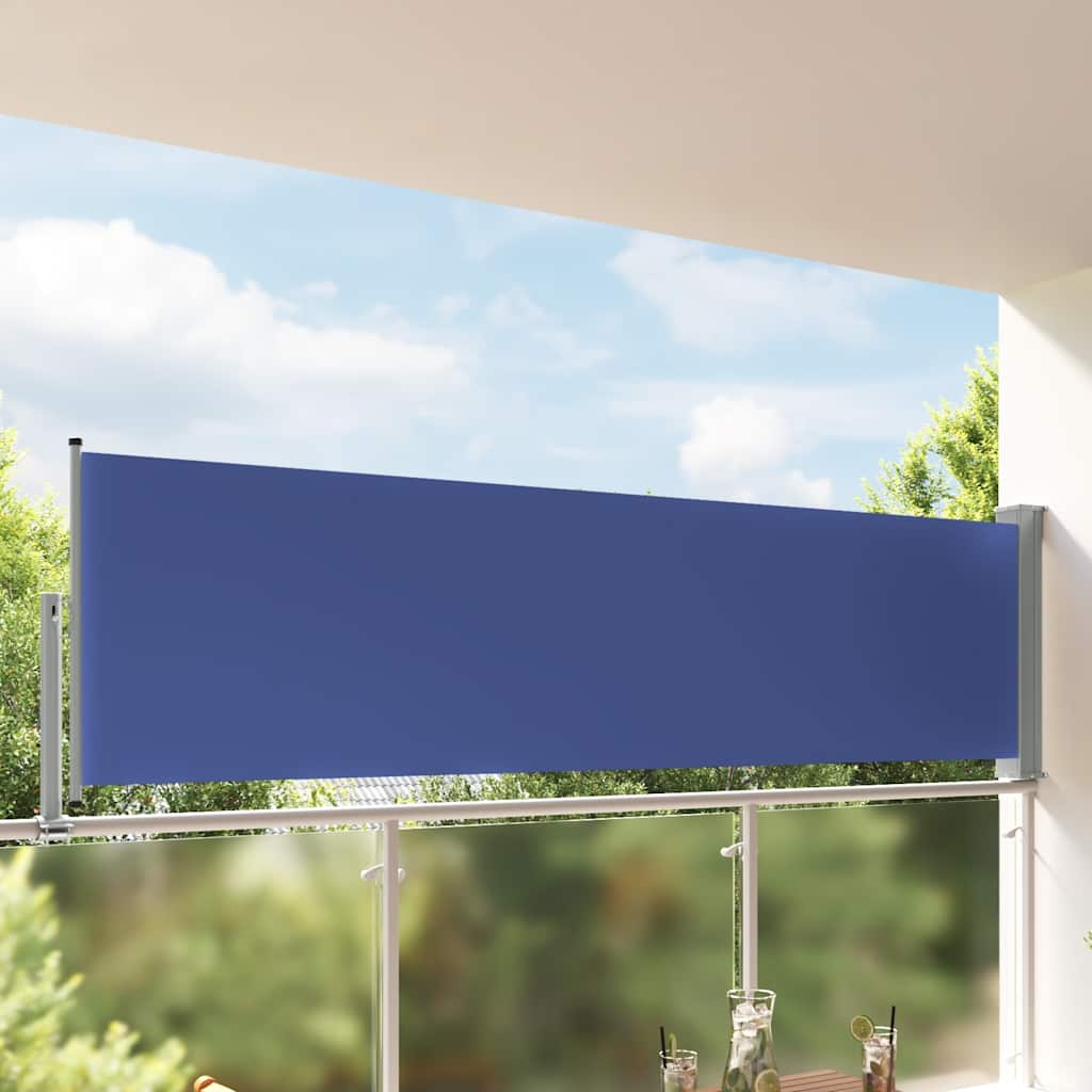 Tenda Laterale Retrattile per Patio 100x300 cm Blu 48341