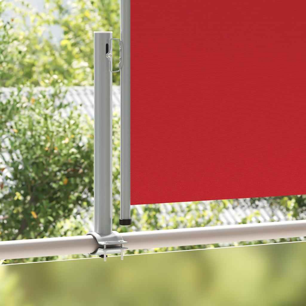 Tenda Laterale Retrattile per Patio 100x300 cm Rossa 48342