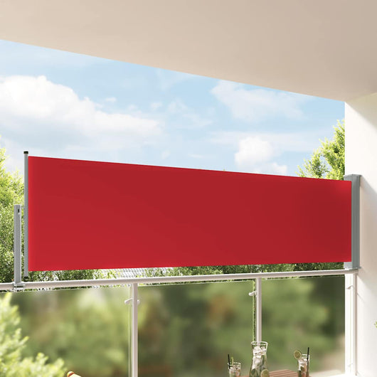 Tenda Laterale Retrattile per Patio 100x300 cm Rossa 48342