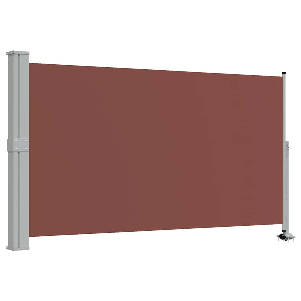Tenda da Sole Laterale Retrattile per Patio 140x300cm Marrone 48346