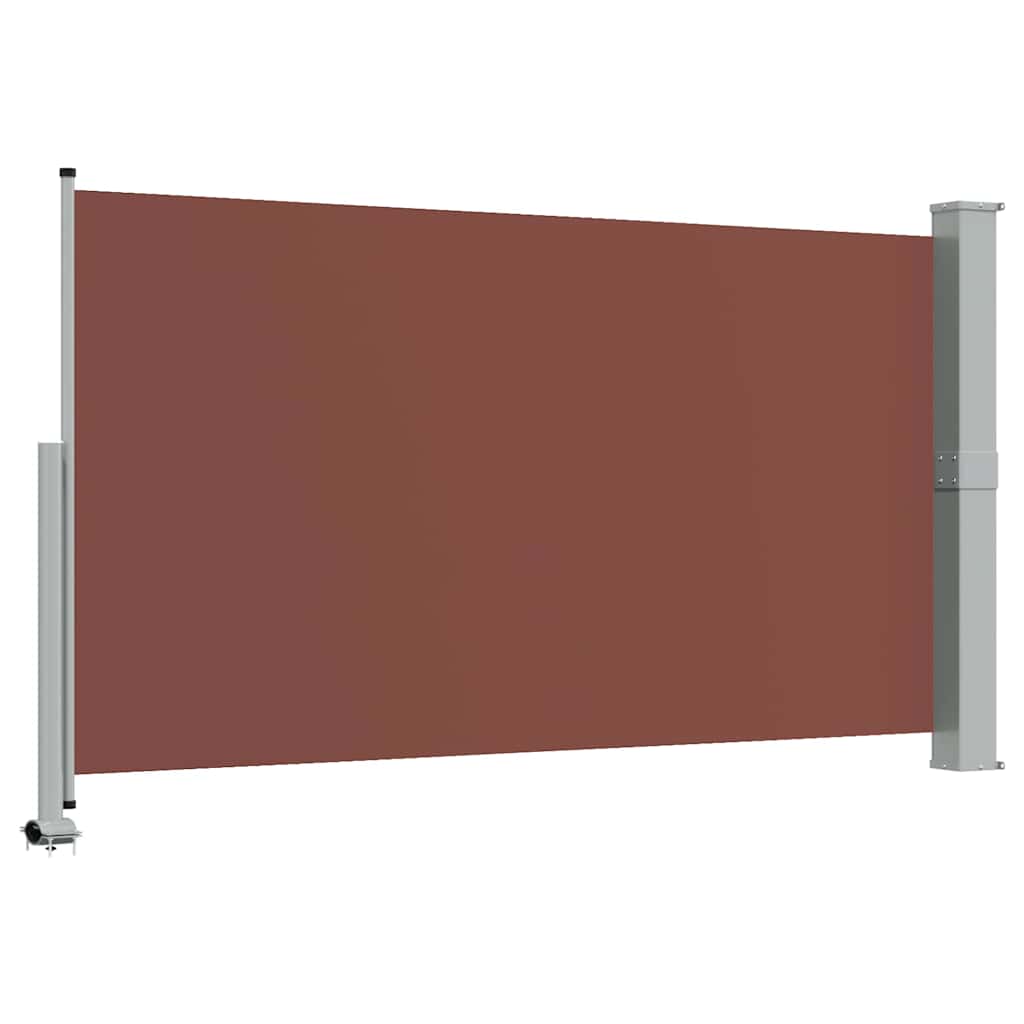 Tenda da Sole Laterale Retrattile per Patio 140x300cm Marrone 48346