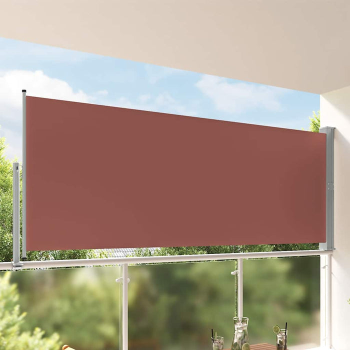 Tenda da Sole Laterale Retrattile per Patio 140x300cm Marrone 48346