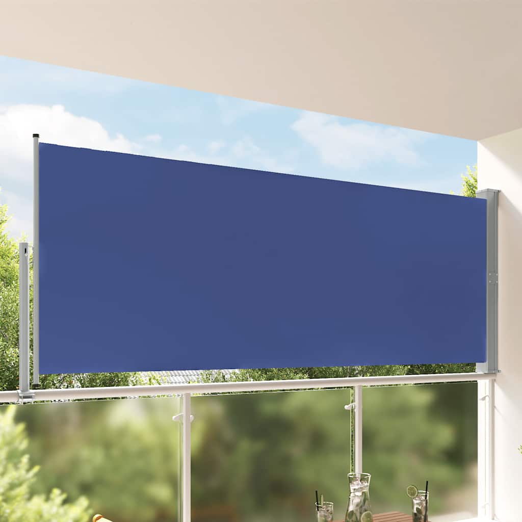 Tenda da Sole Laterale Retrattile per Patio 140x300 cm Blu 48347