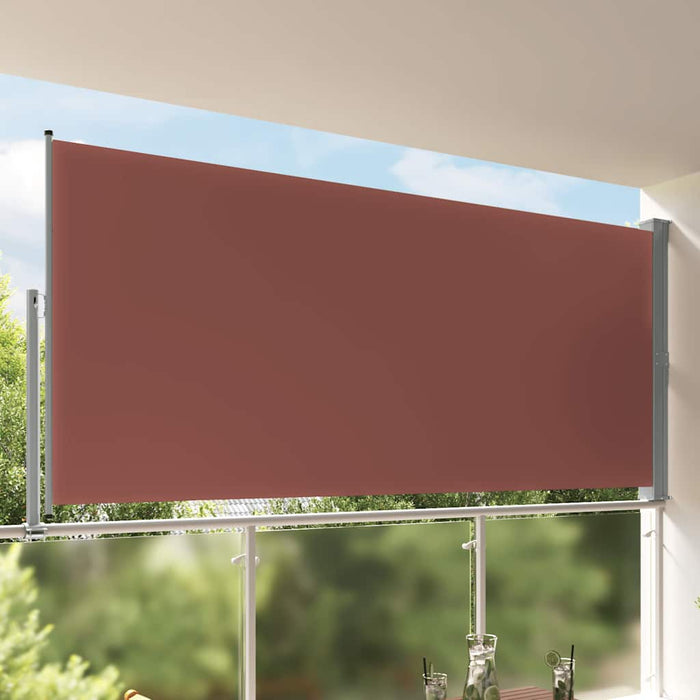 Tenda Laterale Retrattile per Patio 160x300 cm Marrone 48349