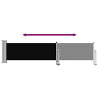Tenda Laterale Retrattile per Patio 60x300 cm Nero 48352