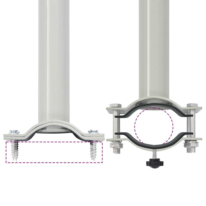 Tenda Laterale Retrattile per Patio 60x300 cm Crema 48353