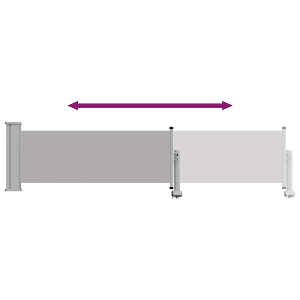Tenda Laterale Retrattile per Patio 60x300 cm Grigia 48354