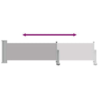 Tenda Laterale Retrattile per Patio 60x300 cm Grigia 48354