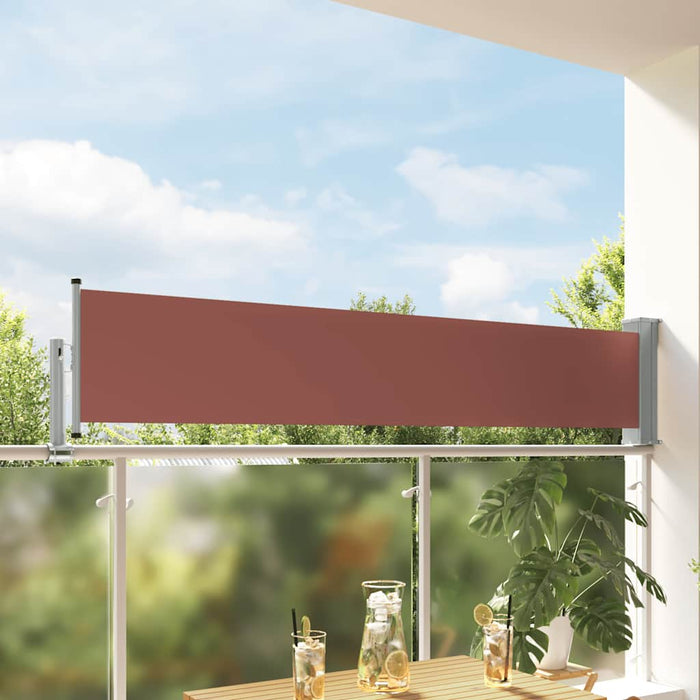 Tenda Laterale Retrattile per Patio 60x300 cm Marrone 48355