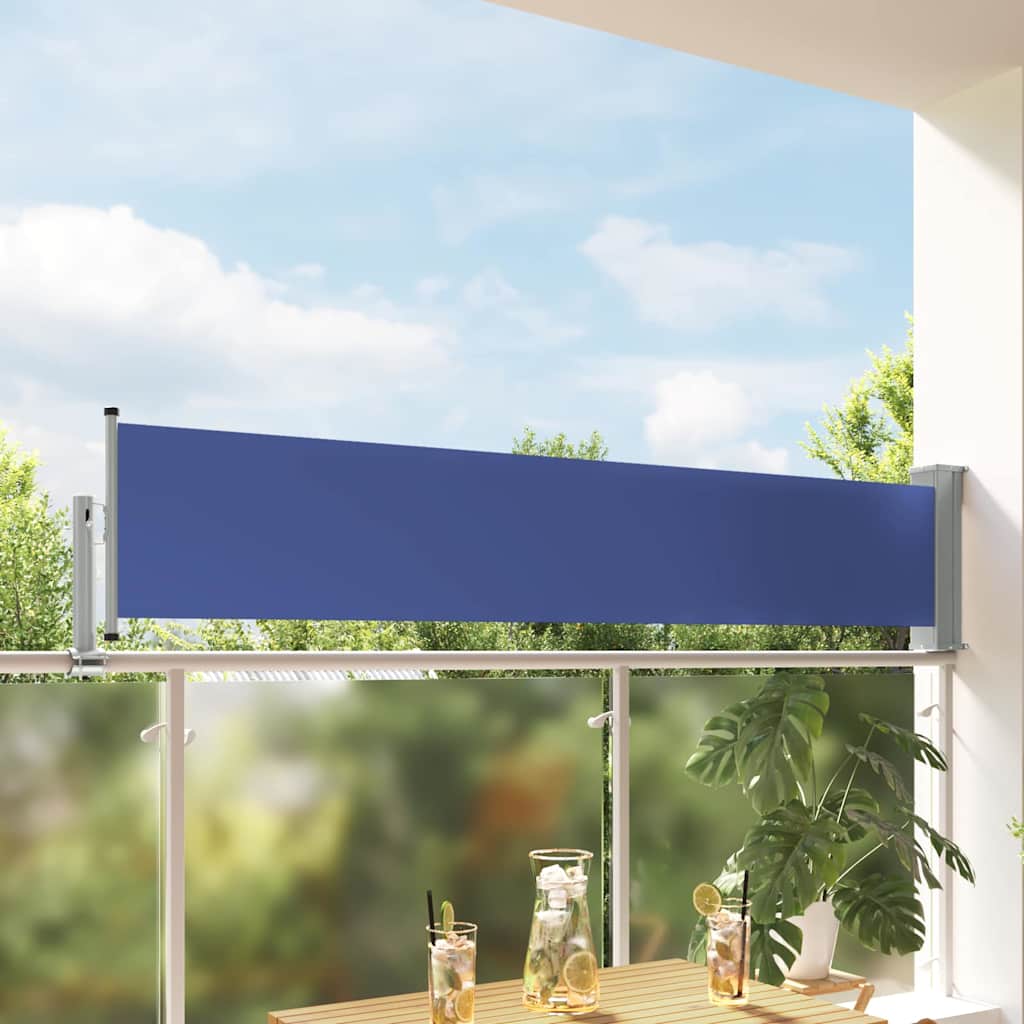 Tenda Laterale Retrattile per Patio 60x300 cm Blu 48356
