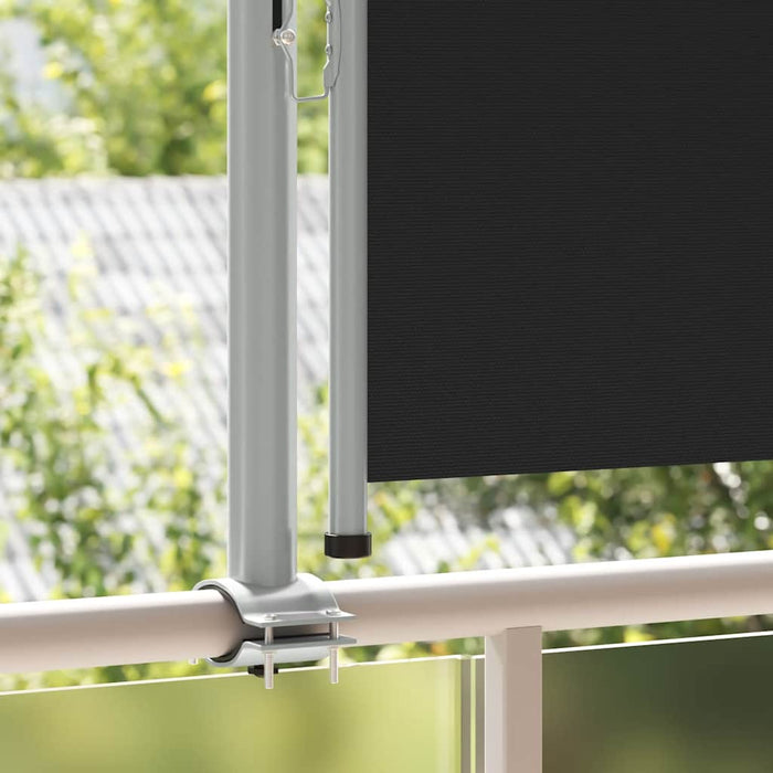 Tenda Laterale Retrattile per Patio 80x300 cm Nera 48358