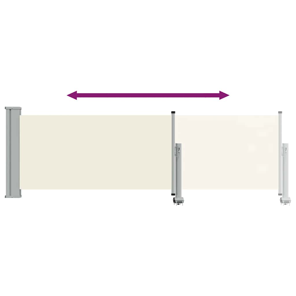 Tenda Laterale Retrattile per Patio 80x300 cm Crema 48359