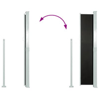 Tenda Laterale Retrattile per Patio 170x300 cm Nera 48364