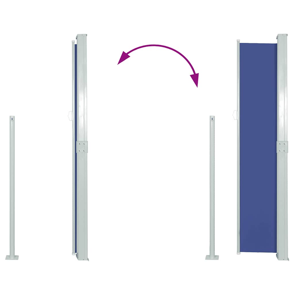 Tenda Laterale Retrattile per Patio 170x300 cm Blu 48366