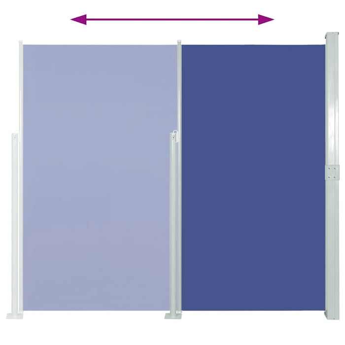 Tenda Laterale Retrattile per Patio 170x300 cm Blu 48366